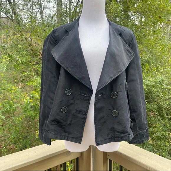 Salvatore Ferragamo black double breasted blouse top size EU 48 - Picture 12 of 15